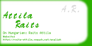 attila raits business card